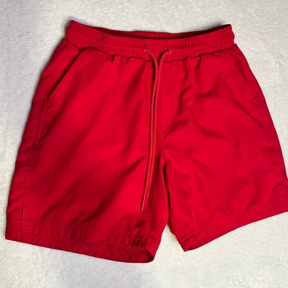 Men's Red Swim Board Shorts